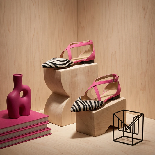 Sandales Plates "Zebra Chic" à Bout Pointu